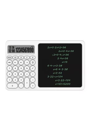 Hediye Çok Amaçlı Digital Hesap Makinesi Lcd Ekran Yazma Tableti Ofis Okul İçin Silinebilir El Yazısı Not Defteri