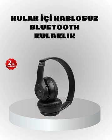 Hediye Kablosuz Bluetooth Kulaklık – Tf Kart, Aux, Mikrofonlu, Suya Dayanıklı, 10m Menzil