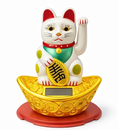 Hediye Güneş Enerjili Sallanan Şans Kedisi - Maneki Neko Alk4522