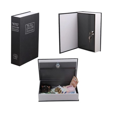 Hediye Kitap Şeklinde Gizli Kasa Kilitli kumbara Büyük Boy