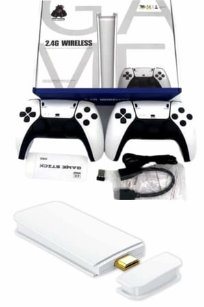 Hediye Game Stick 4k Retro Çift Kollu Atari Oyunlari +20000 Oyunlu Konsol Nostalji