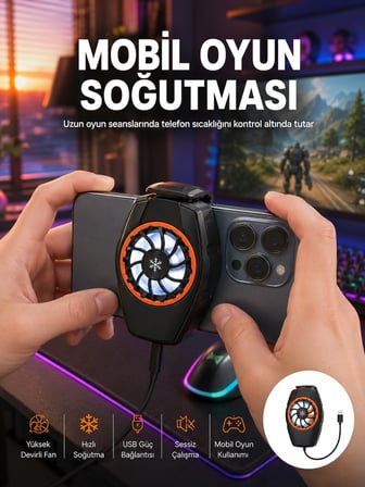 Hediye Telefon Soğutucu Cep Telefon Soğutma Fanı Radyatör