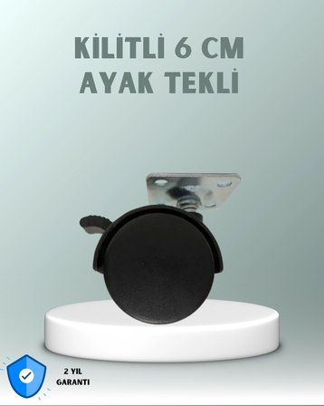 Hediye Zemin Korumalı 6 Cm Kilitli Döner Ayak