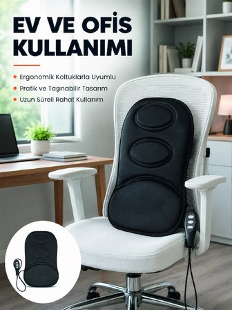 Hediye Ev Ve Araç İçin Masaj Minderi Modlu Isıtmalı Titreşimli Koltuk Masaj Pedi