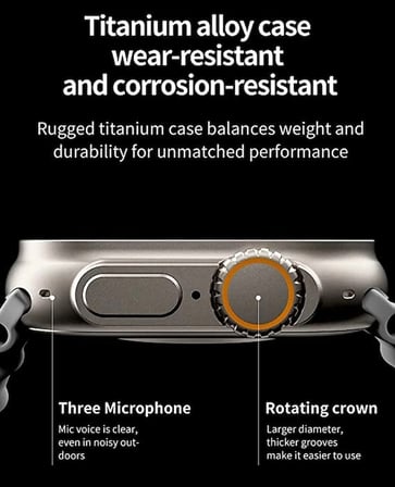 Hediye Ws28 Ultra 49mm Siri Tansiyon Ateş Nabız Ölçer Akıllı Saat