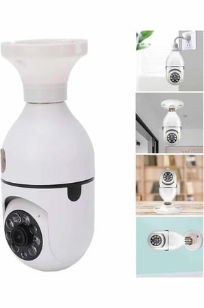 Hediye Akıllı Kamera Wifi Kamera Duylu Ampul Görünümlü 360 Derece Dönebilen Ev Kamerası