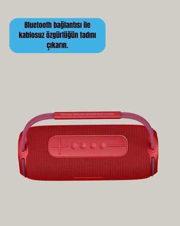 Hediye Suya Dayanıklı 20w Rgb Hoparlör Bluetooth, Usb, Sd Kart Ve Aux Girişli