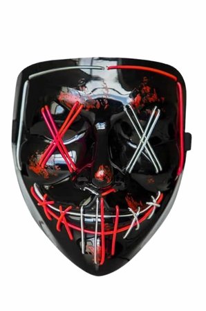 Hediye Işıklı Led Maske Parti Eğlence Maskesi Hallowen Neon Maske