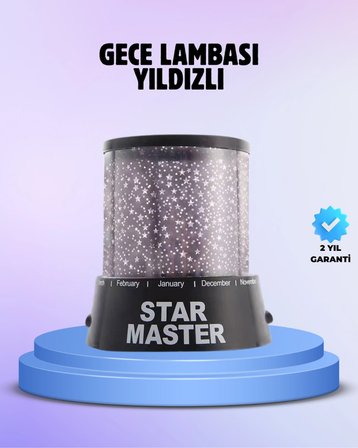 Hediye Odayı Yıldızlarla Dolduran Galaxy Efektli Led Projektör Işık