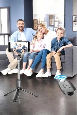 Hediye Kumandalı Tripod Telefon Tutucu Selfie Çubuğu 360 Derece Dönebilen