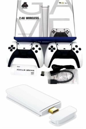 Hediye Game Stick 4k Retro Çift Kollu Atari Oyunlari +20000 Oyunlu Konsol Nostalji