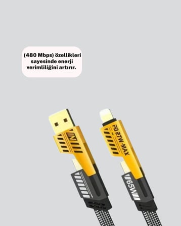 Hediye Hızlı Şarj Destekli 65w Örgülü Usb-c Ve Usb-a Çoklu Şarj Kablosu