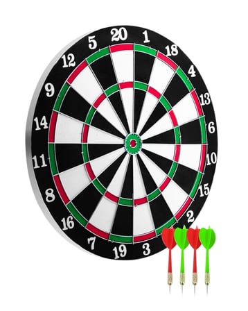 Hediye Şık Tasarımlı Dart Tahtası 12 İnç Dayanıklı Ahşap Gövde