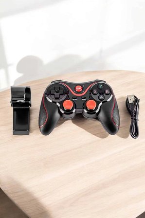 Hediye Android Uyumlu Gamepad X3 Game Stick Oyun Kolu Bluetooth Bağlantılı