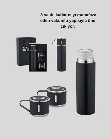 Hediye 500 Ml Vakumlu Termos – Çift Kat Paslanmaz Çelik, Sızdırmaz Kapağıyla Sıcak Ve Soğuk İçeceklere Özel