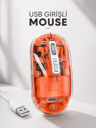 Hediye Sessiz Kablosuz Usb Girişli Mouse Fare Yüksek Performanslı
