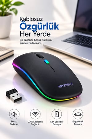Hediye Sessiz Tıklama 800 1200 1600 Dpı Ayarlanabilir Mouse