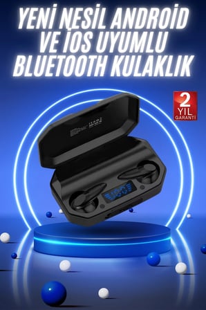 Hediye Yeni Nesil Android Ve İos Uyumlu Siyah Profesyonel  Kulaklığı