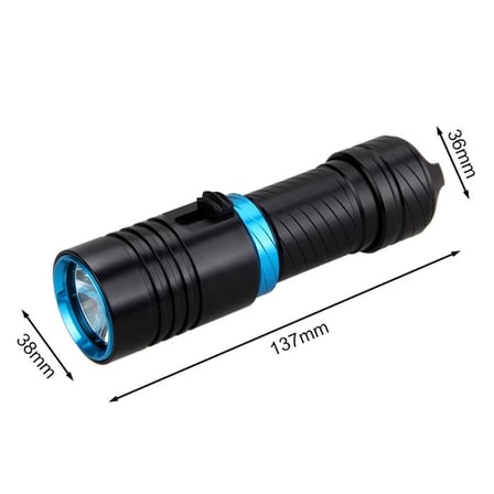Hediye Ws-4545 10w 1800 Lümen Şarjlı Su Altı Feneri Type-c, 5000 Mah, 100 M Menzil, Su Geçirmez