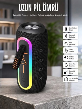 Hediye Bluetooth Hoparlör Uzun Pil Ömrü Taşınabilir Yüksek Ses Kaliteli