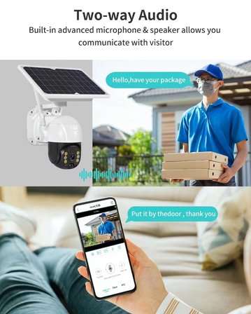 Hediye Wifi Uygulamalı Gece Görüşlü Solar Güneş Enerjili Kamera Akıllı Dış Mekan Güvenlik Kamerası