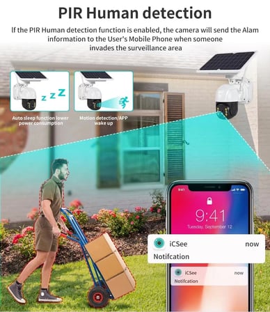 Hediye Wifi Uygulamalı Gece Görüşlü Solar Güneş Enerjili Kamera Akıllı Dış Mekan Güvenlik Kamerası