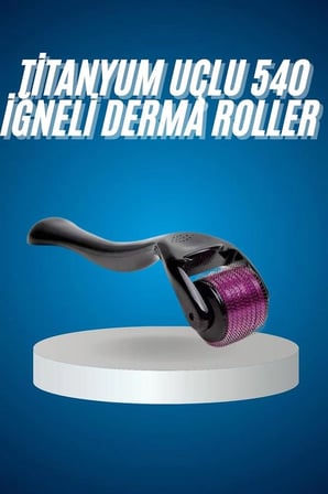 Hediye Titanyum Uçlu Derma Roller 540 İğneli 1 Mm Gözenek Azaltıcı Akne İzlerine Uygun