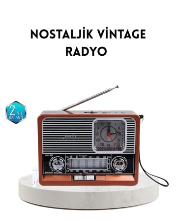 Hediye Dekoratif Vintage Radyo – Klasik Görünüm, Modern Fonksiyon Ve Uzun Ömürlü Kullanım