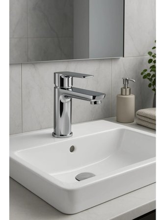 Hediye Lüks Sabit Lavabo Bataryası Tek Kollu Musluk – Su Tasarruflu Banyo & Mutfak Uyumlu