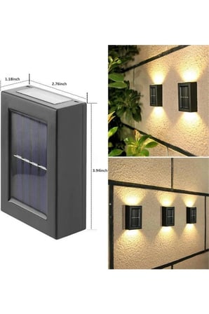 Hediye Dekoratif Duvar Lambası Solar Güneş Enerjili Bahçe Aydınlatması