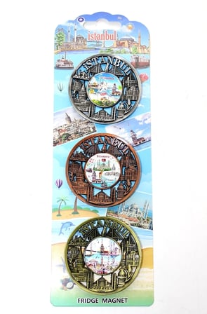 Hediye İstanbul Temalı Metal Magnet 3'lü Set Alk2890
