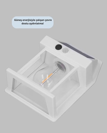 Hediye Güneş Enerjili Hareket Sensörlü Duvar Lambası