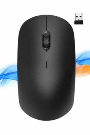 Hediye Kablosuz Bağlantı Yüksek Hassasiyetli Kablosuz Wireless Siyah Mouse