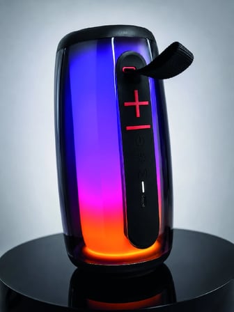 Hediye Bluetooth 5.3 Rgb Led Işıklı Taşınabilir Hoparlör Usb Tf Kart Aux Destekli