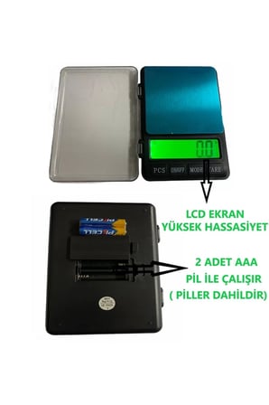 Hediye Mh-999 Pratik Dijital Hassas Mutfak Terazisi Hassas Tartı 2000 G /0.01 Gr. Hassasiyet