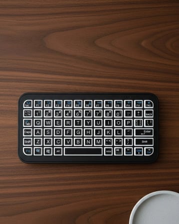 Hediye Bluetooth 5.2 Destekli Kablosuz Mini Rgb Klavye Ultra İnce