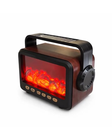 Hediye Şömine Efektli Bluetooth Hoparlör Fm Radyo Usb Tf Kart Müzik Çalar