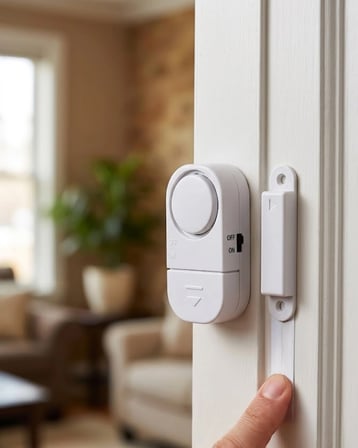 Hediye Kapı Alarmı Pencere Sensörü 90 Db Sesli Güvenlik Sistemi Kolay Montajlı