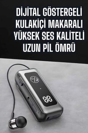 Hediye Kablolu Makaralı Bluetooth Kulaklık Uzun Pil Ömrü Dijital Göstergeli