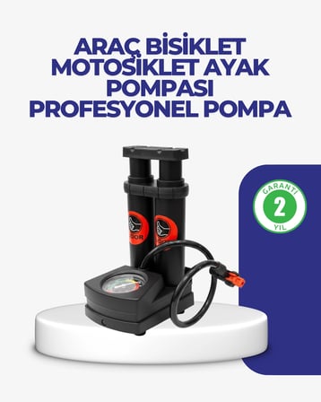 Hediye Kaymaz Pedallı Ayaklı Hava Pompası Tüm Supap Uyumlu