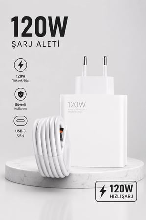Hediye Turbo Hızlı Şarj Destekli 120w Usb-c Şarj Seti
