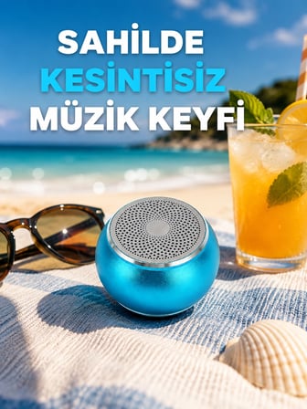 Hediye Taşınabilir Mini Bluetooth Hoparlör 9m Menzil Dahili Mikrofon Yeni Nesil