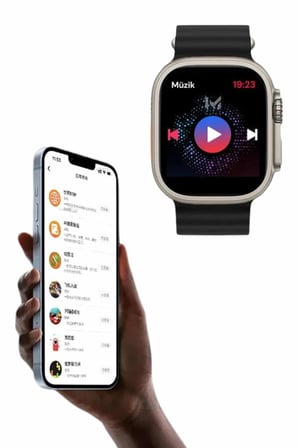 Hediye 49mm Akıllı Saat Amoled Ekranlı Kadın Erkek Kol Saati Plastik Kordon Yeni Nesil