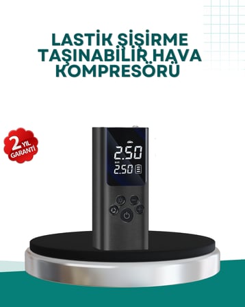 Hediye Led Işıklı Dijital Hava Pompası Araba Bisiklet Uyumlu