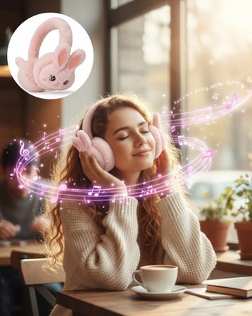 Hediye Peluş Kulaklıklı Bluetooth Kablosuz Müzik Dinleme Ve Görüşme Özellikli