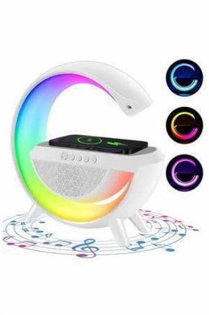 Hediye Bluetooth Hoparlör G Şekli Atmosfer Akıllı Rgb Lamba Wireless Kablosuz Şarj