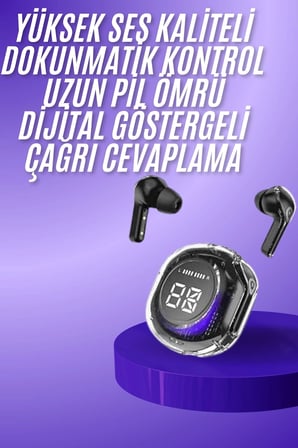 Hediye Yeni Nesil Bluetooth Kulaklık Dijital Göstergeli  Dokunmatik 5.3 Kablosuz