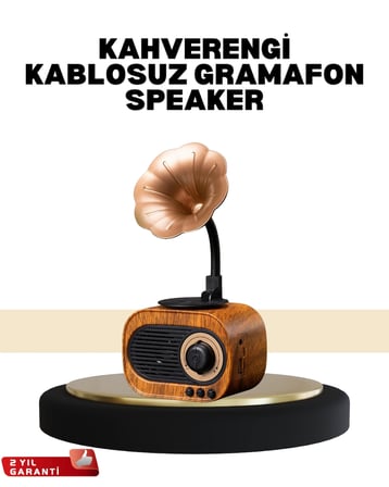 Hediye Mini Nostaljik Bluetooth Hoparlör Fm Radyo 8 Saat Batarya