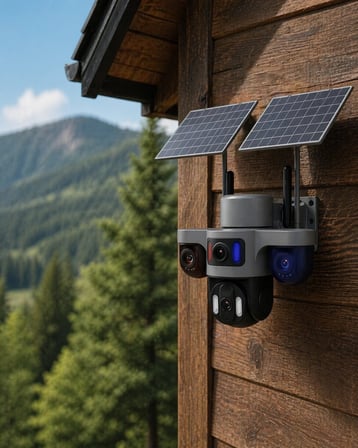Hediye Güneş Enerjili Arıcı Kamerası 4g Sım Kartlı 9mp 3 Lens Yayla Güvenlik Kamerası 2 Yıl Garantili