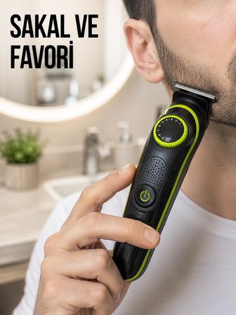 Hediye Çok Başlıklı Erkek Tıraş Makinesi Sakal Favori Burun Kulak Ve Vücut Bakım Seti